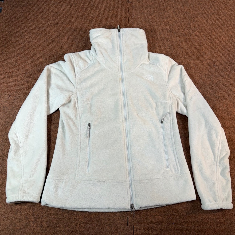 The North Face Osito Fleece Jacket Womens Medium Cream White Full Zip Soft M